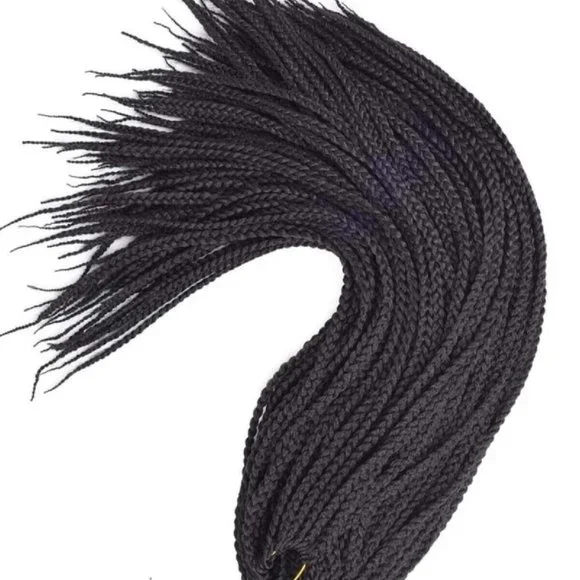 Crochet Braids Natural Black Hair Extensions 24" Synthetic 176 Strands Bundle